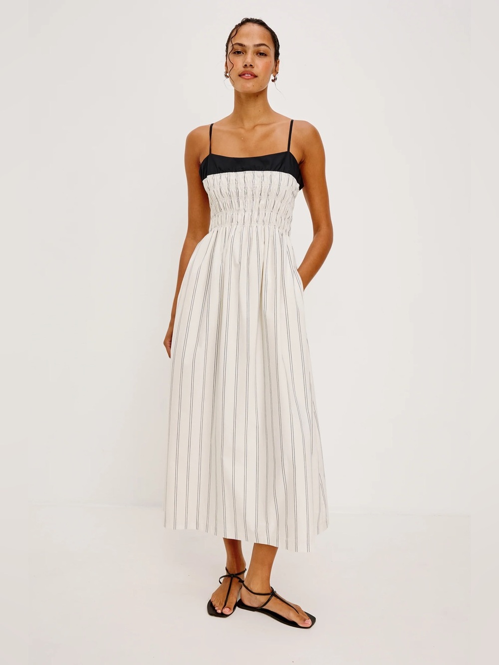 Rails Primrose Dress
Palma Stripe Black & White Smocked Midi Dress - Picture 5 of 8